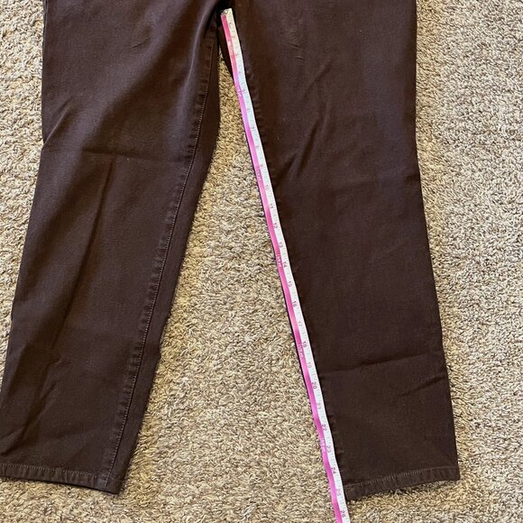 Chico's So Slimming Brown Jeans Size 2 Short Straight Leg Brown High Rise Jeans - Picture 7 of 9
